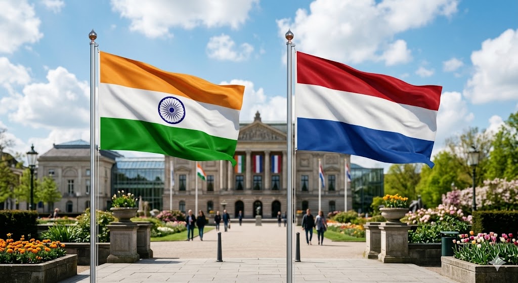 India and Netherlands flag