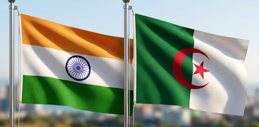 INDIA-ALGERIA Flag and Meeting