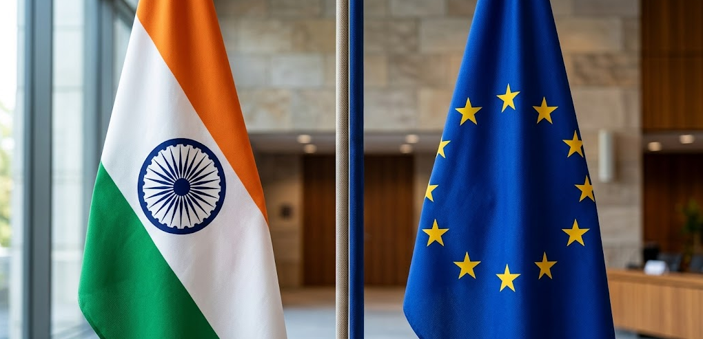 India and EU Flag
