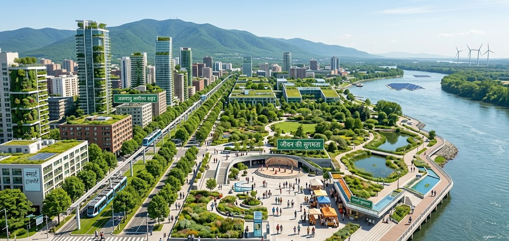 Modern and sustainable city