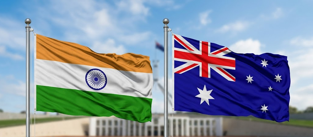 India and Australia Flag