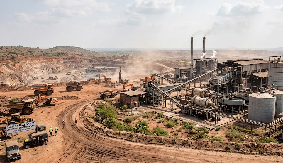 Industrial mining site